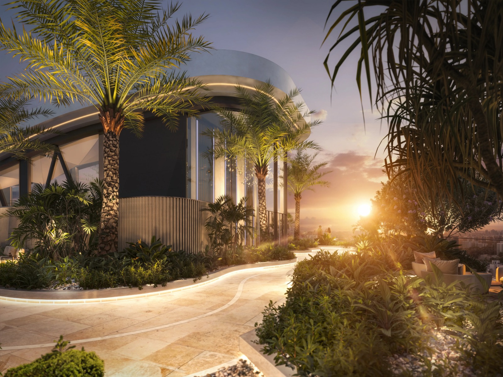 Amethyst Residences outdoor courtyard